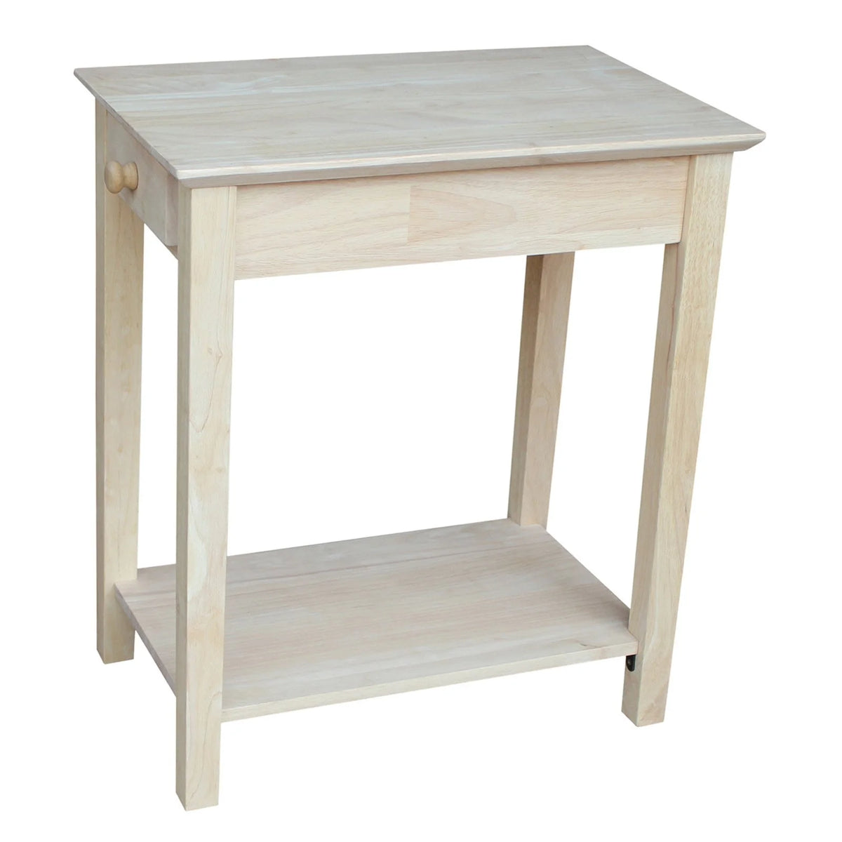 Solid Wood Unfinished 1-Drawer End Table Z4728