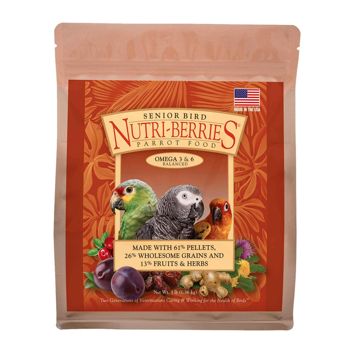 Senior Bird Nutri Berries Parrot Food P750682