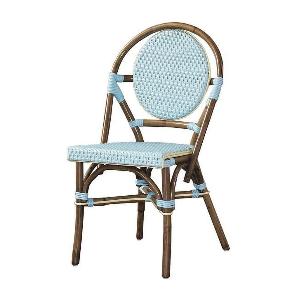 Blue Rattan Bistro Chair M38773