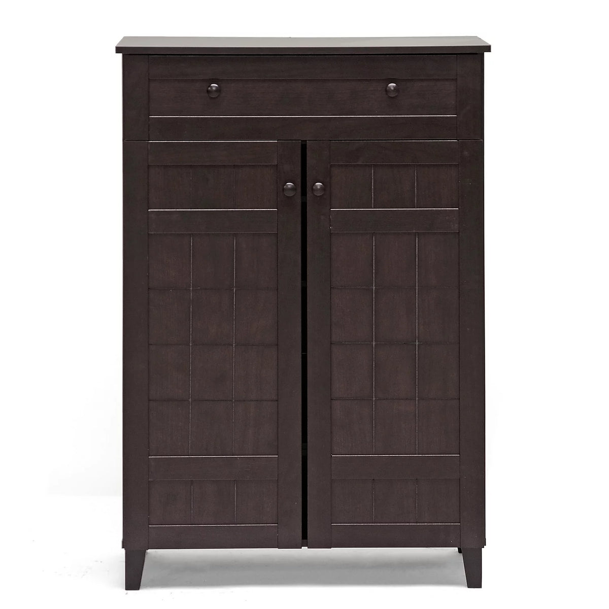 Dark Brown Wood Shoe Cabinet L863557