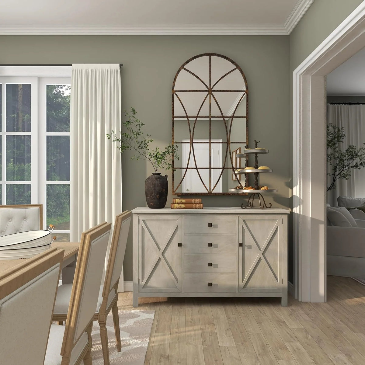 Glass Arched Wall Mirror X723