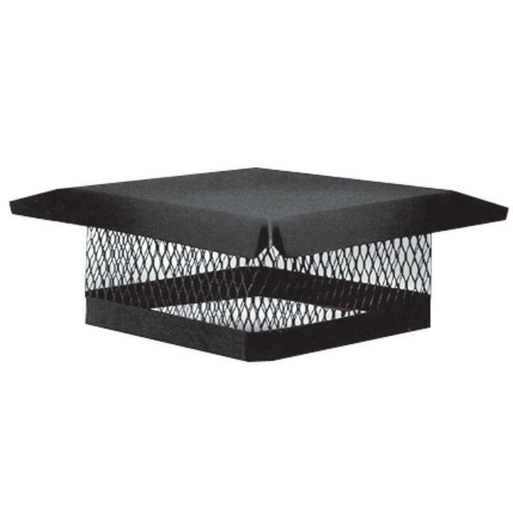 9 in. x 13 in. Galvanized Steel Fixed Chimney Cap in Black E63978
