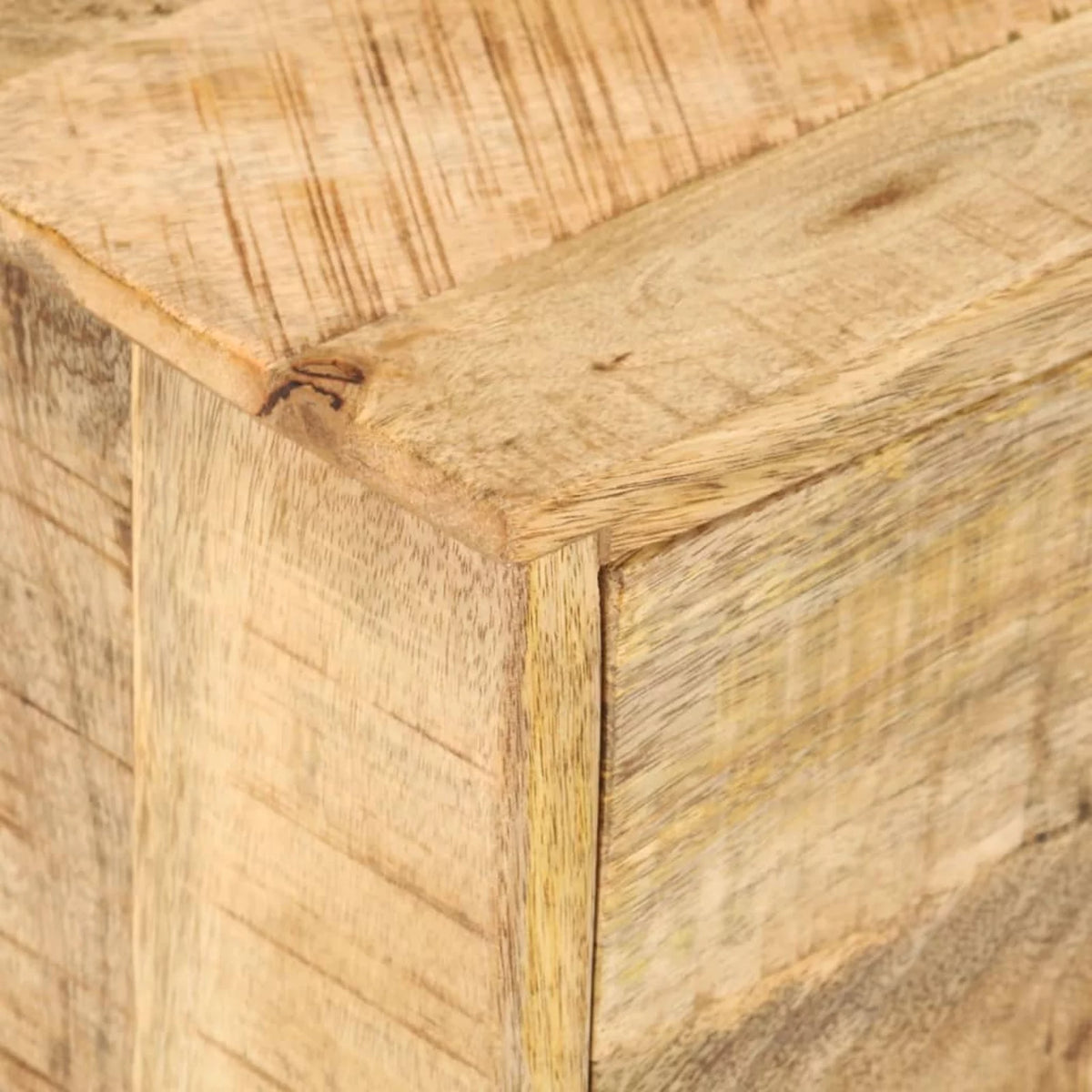 Side Table with Drawer and Wheels Mango Wood D565546