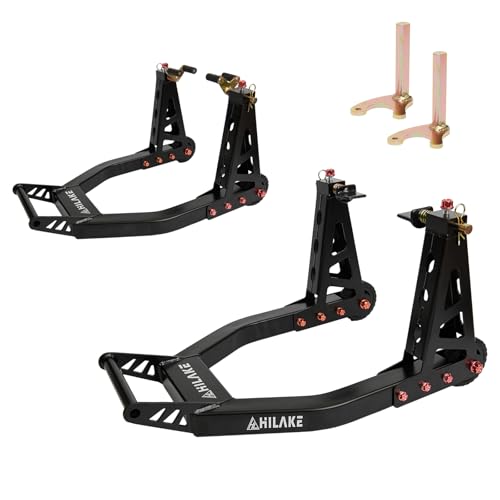 Aluminum Front and Rear Motorcycle Stands 880lbs Heavy Duty K497126