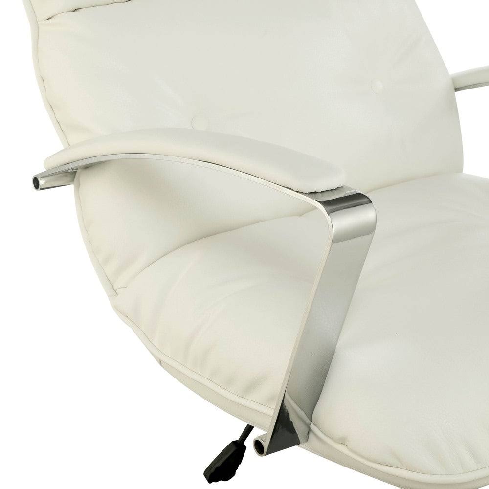 Grey Tufted Leatherette Office Chair V17527