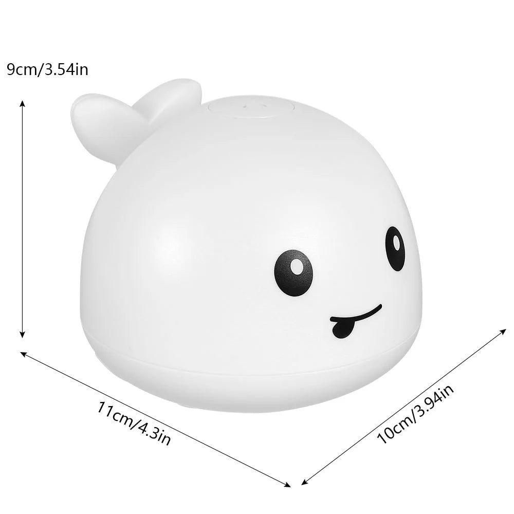 Baby Bath Toy Light up Whale Bath Toy 2 in 1 Induction Water Spray Toy Automatic Sprinkler Bathtub Toy with LED Light V6705