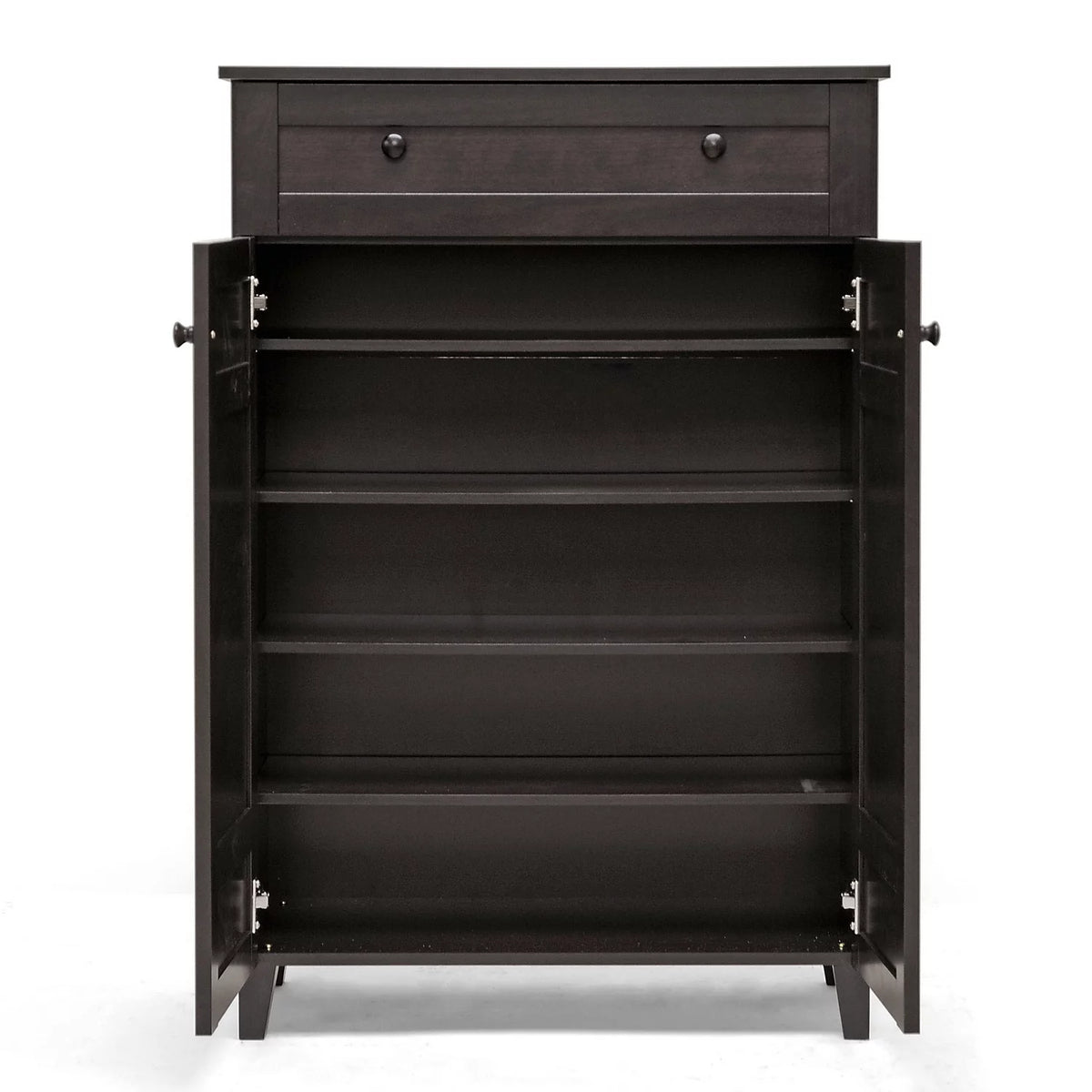 Dark Brown Wood Shoe Cabinet L863557