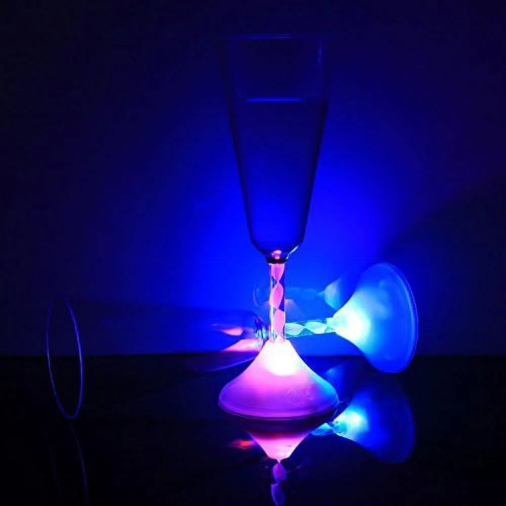 6 Oz LED Light Up Champagne Flutes Set Of 6 U8000