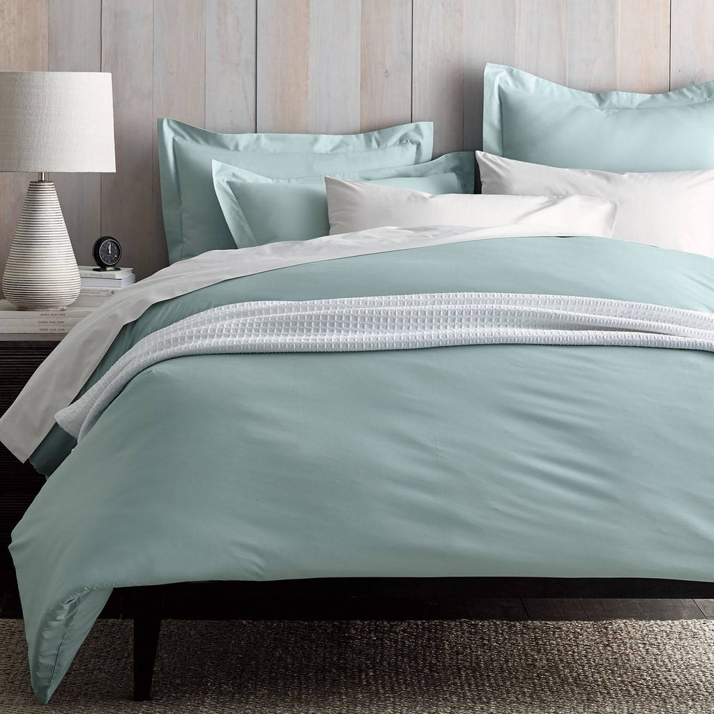 Organic Pearl Gray 300-Thread Count Cotton Percale King Sham C423846