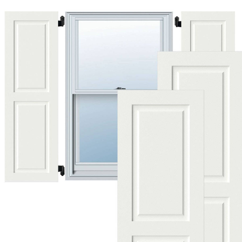 12x22W x 61x22H Exterior Composite Raised Panel Shutters (Per Pair), Unfinished Q1779