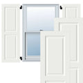 12x22W x 61x22H Exterior Composite Raised Panel Shutters (Per Pair), Unfinished Q1779