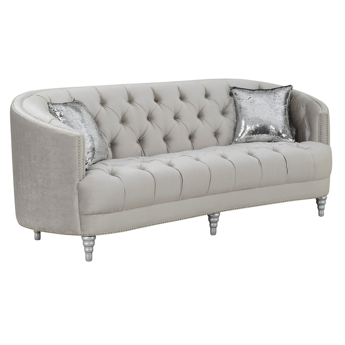 Grey 2-piece Tufted Living Room Set H143694