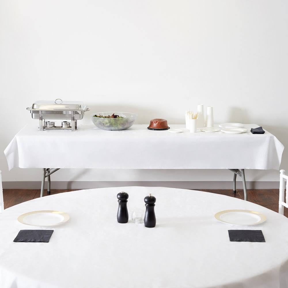 White Linen-Like Table Cover - 24/Case I546922