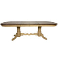 96" Double Pedestal Extendable Wood Dining Table Y643