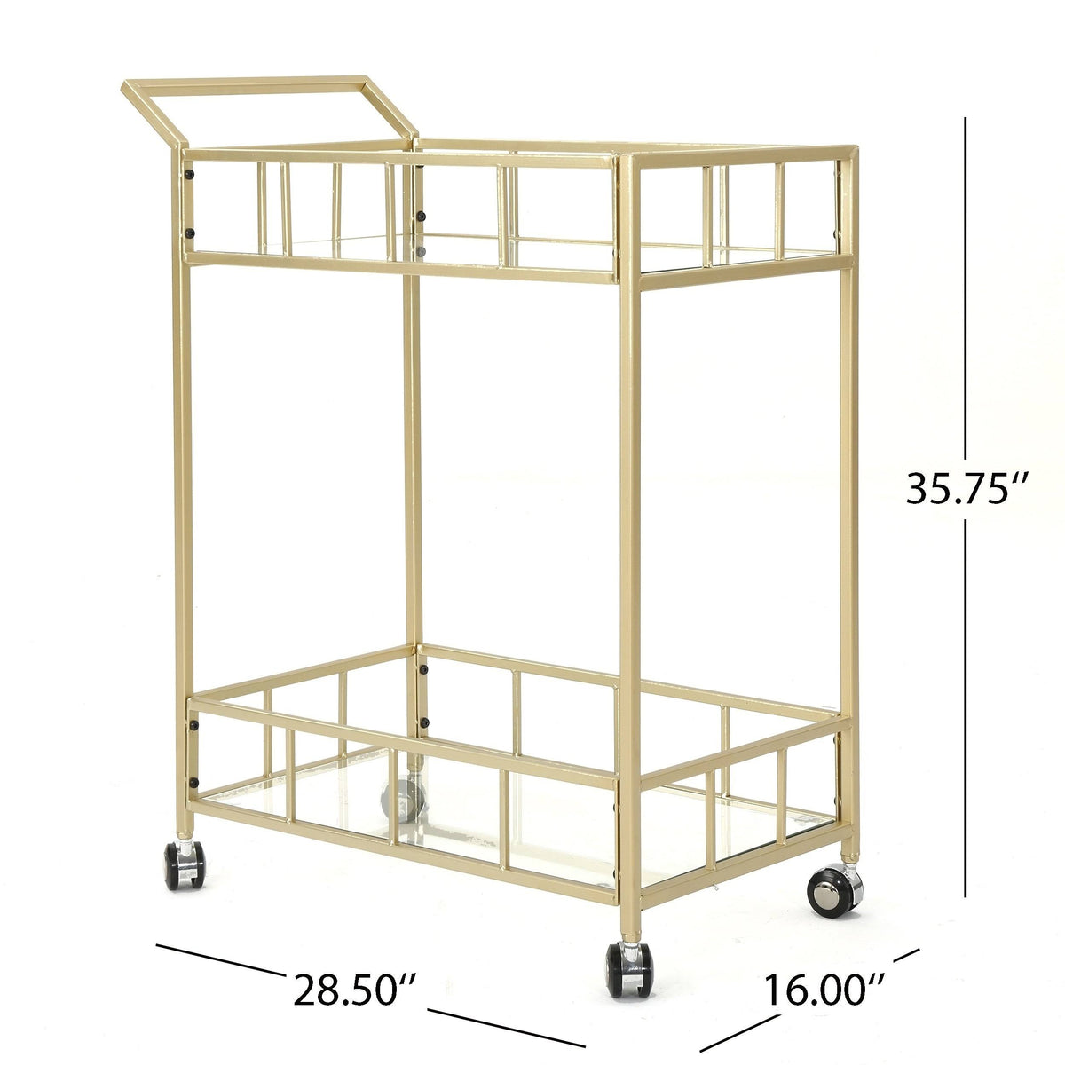 Black Glass Bar Cart K777