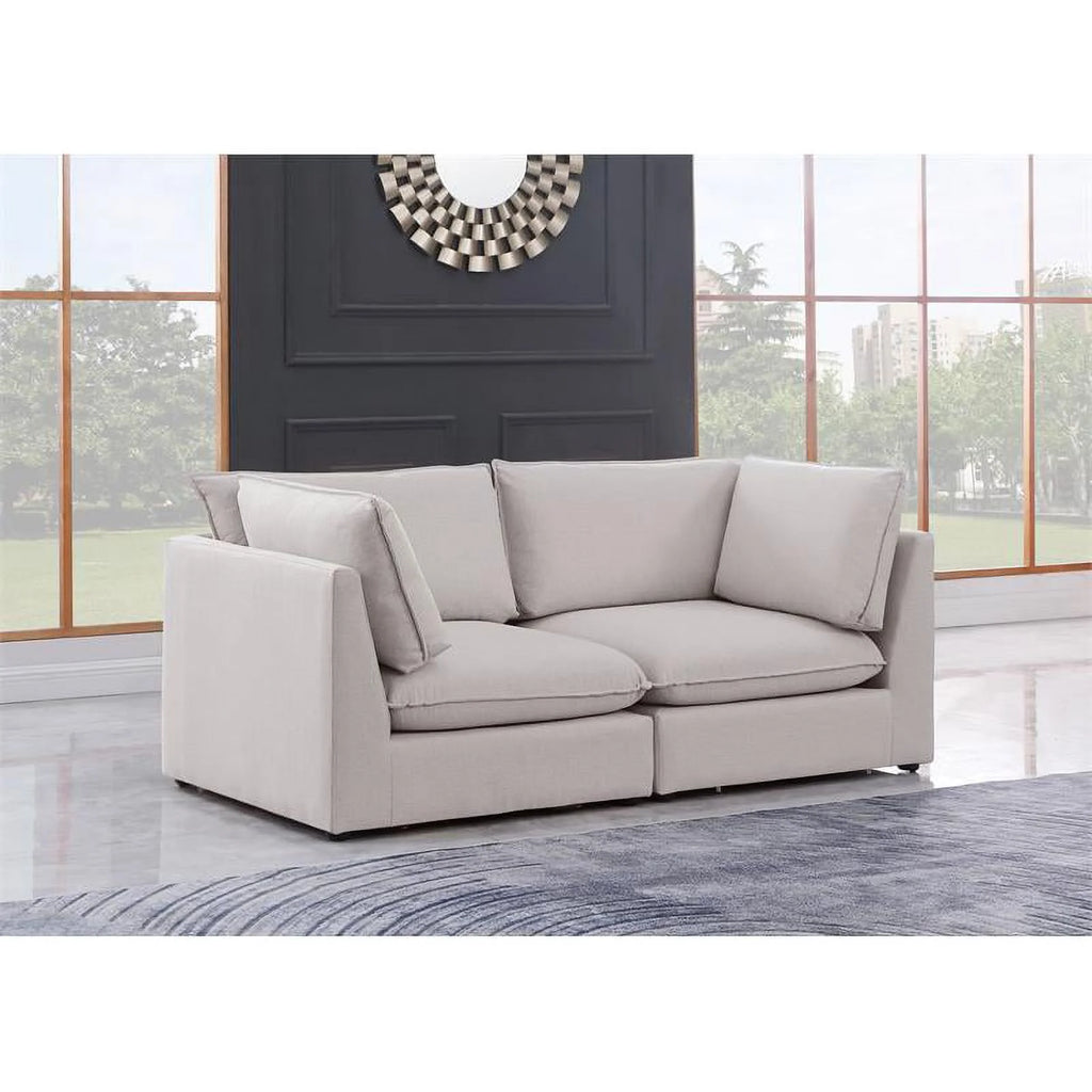 Beige Linen Textured Modular Sofa Z2054