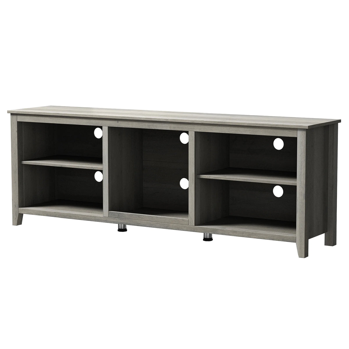 Natural Wood TV Stand with 2 Door Cabinet E1009