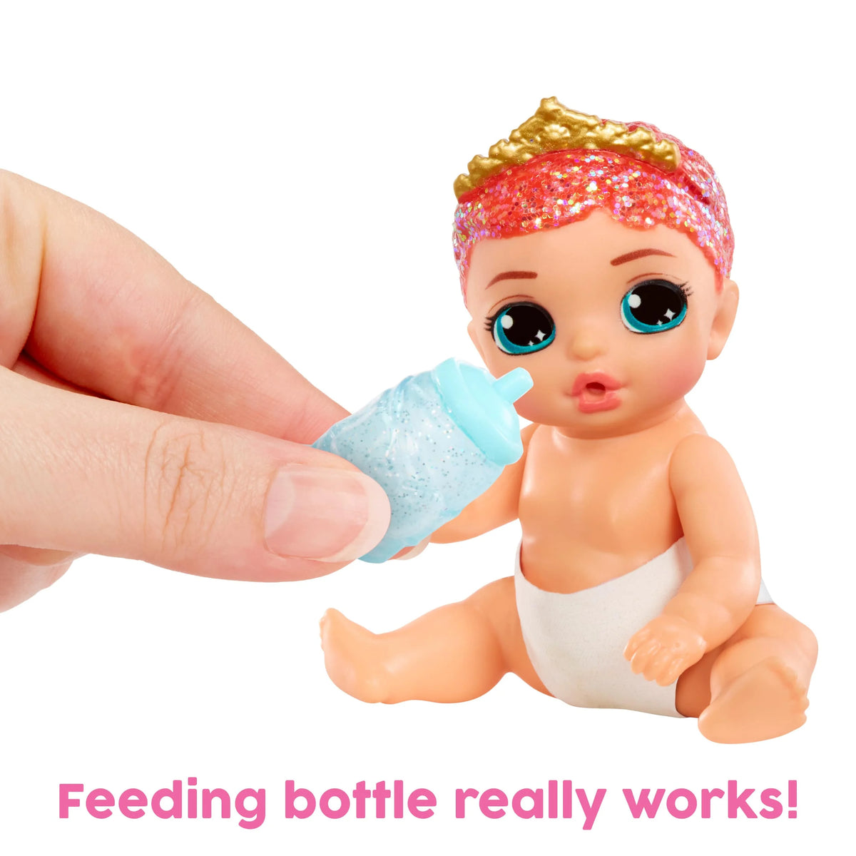 Baby Born Surprise Small Dolls Series 9 with 3 Water Surprises, Princess-Themed Dress, Color Change Diaper, Castle Packaging I994