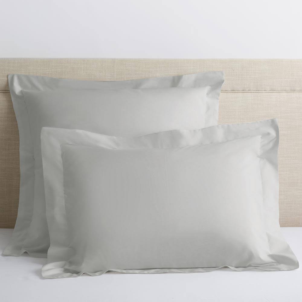 Organic Pearl Gray 300-Thread Count Cotton Percale King Sham C423846