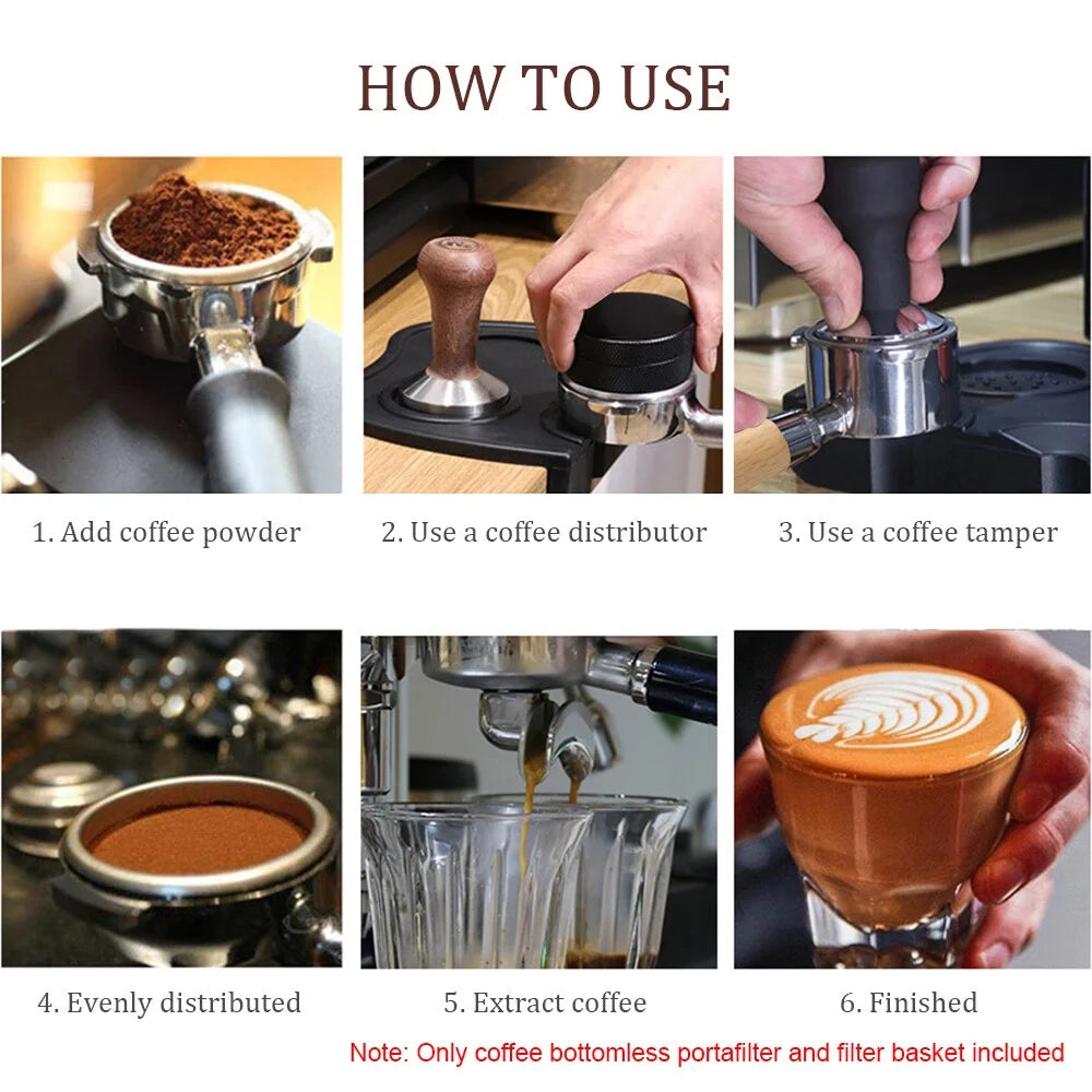 54mm Naked Bottomless Portafilter with Filter Basket M106