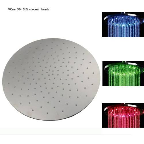 16 inch Ceiling Mount Rainfall LED Shower Head Stainless Steel V8673