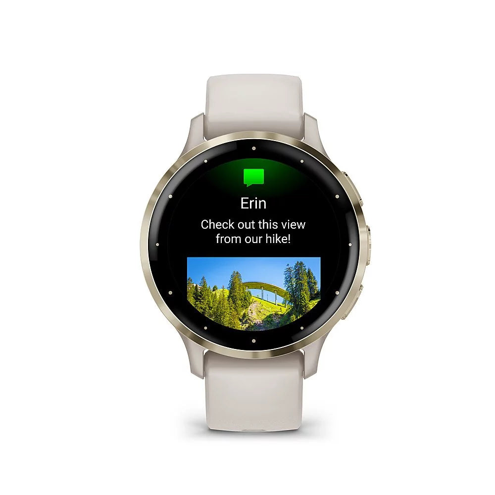 Gold Steel Bezel Ivory Case 41mm Health Fitness GPS Smartwatch N77879