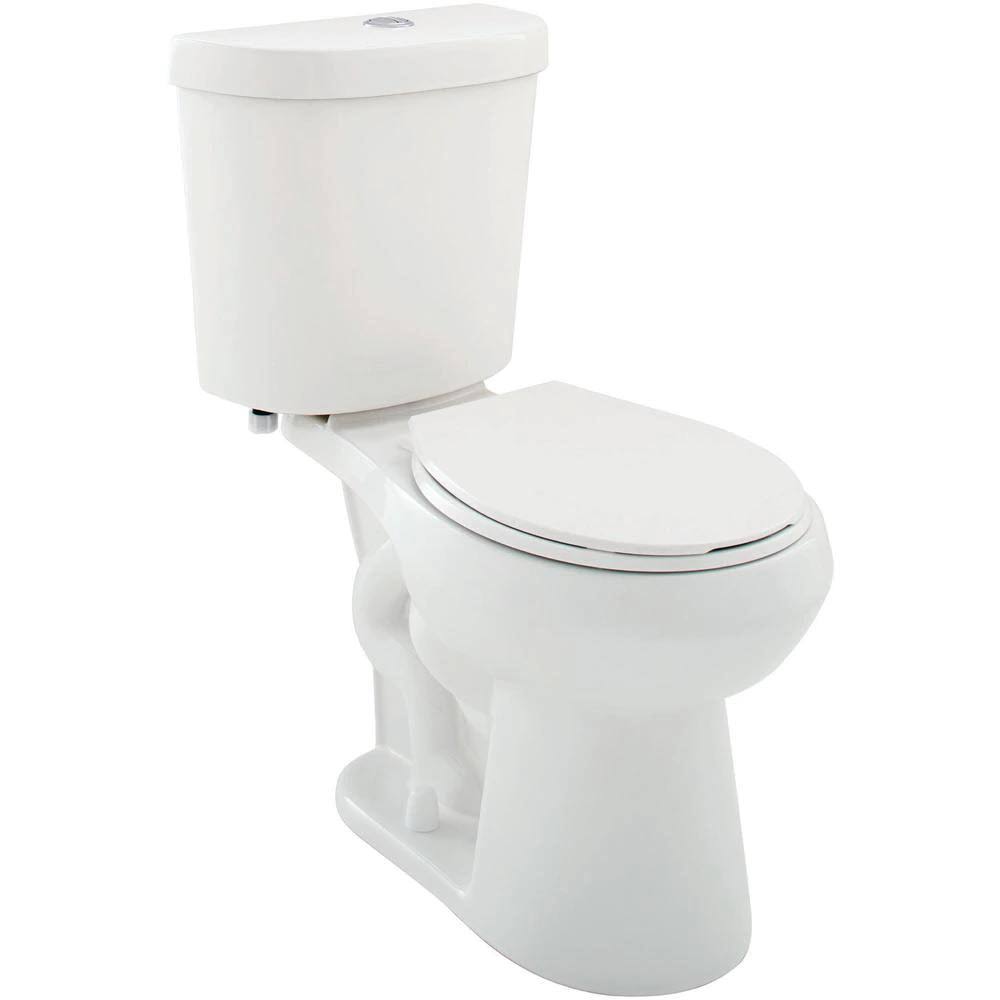 2-Piece Dual Flush Round Toilet in White F5748