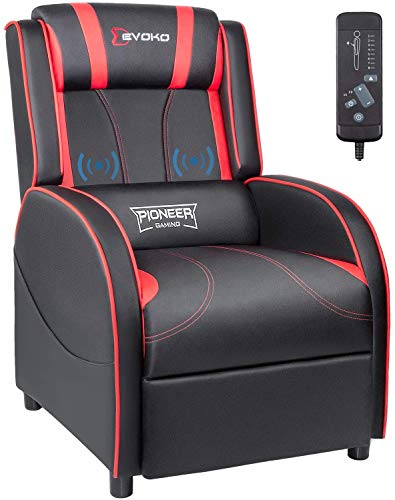 Red PU Leather Massage Recliner Chair X5546