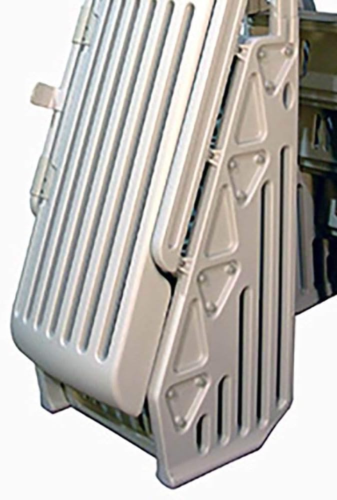 Taupe 24 Inch Gated Entry Above Ground Pool Ladder C2493