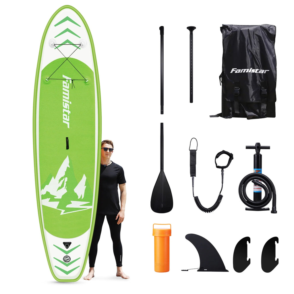 Inflatable Stand Up Paddle Board with 3 Fins, Adjustable Paddle, Pump & Carrying Backpack M341