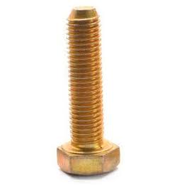 3/8 inch-16 x 1 1/2 inch Coarse Thread Grade 8 Hex Cap Screw, Alloy Steel Yellow Zinc Plated, Pk 100 J639