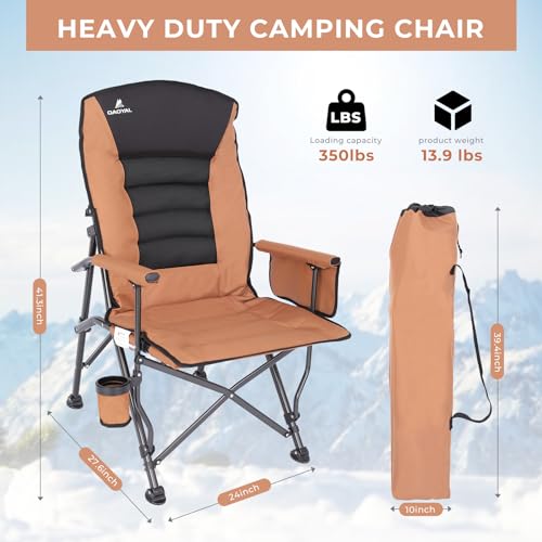 Oversized Folding Camping Chair with Cup Holder & Side Pocket L55679