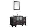 48 in. Single Sink Vanity Cabinet with Ceramic Sink & Mirror J93545