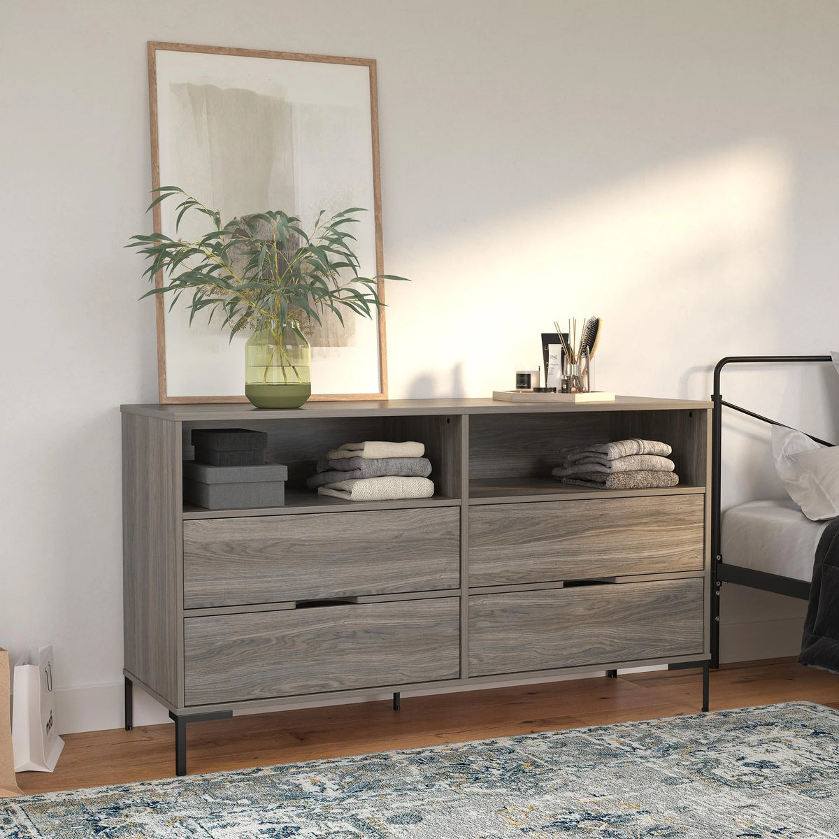 Weathered Oak Wide Dresser J208488
