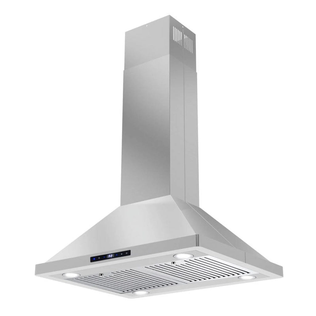 30" 380 CFM Ductless Island Range Hood in Stainless Steel D768