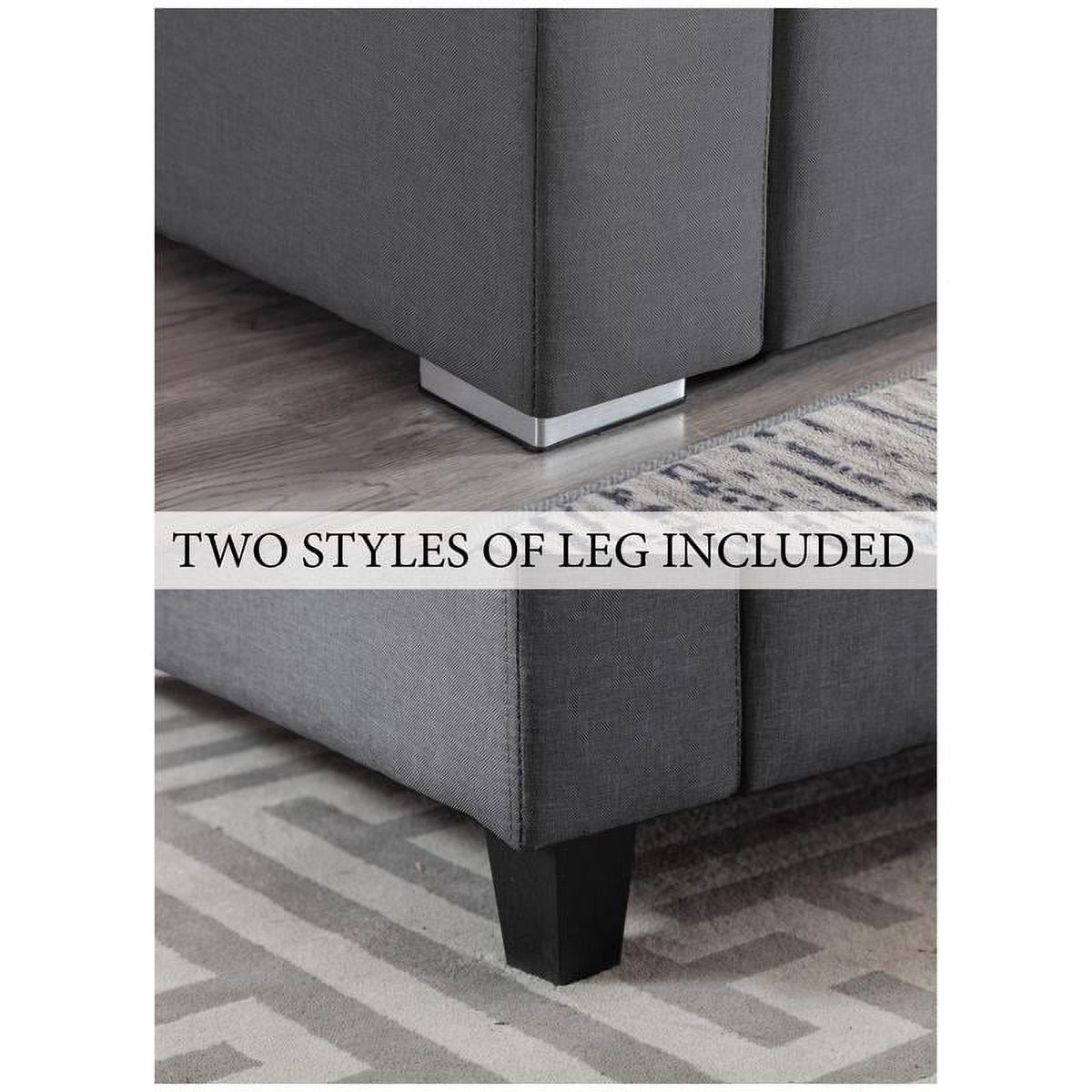 Gray Fabric Reversible Sectional with Charging Ports and Storage Console F34520