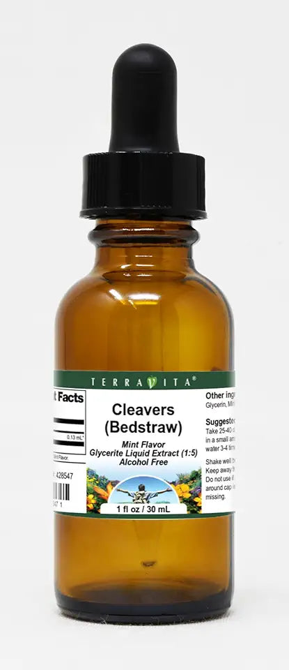 Cleavers Glycerite Liquid Extract Mint Flavored 1 fl oz 2 Pack C965475