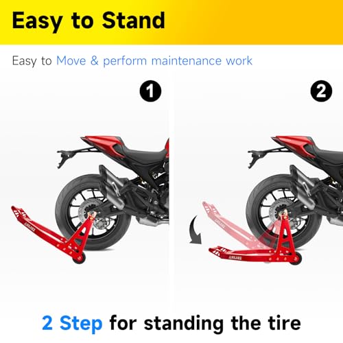 Aluminum Front and Rear Motorcycle Stands 880lbs Heavy Duty K497126