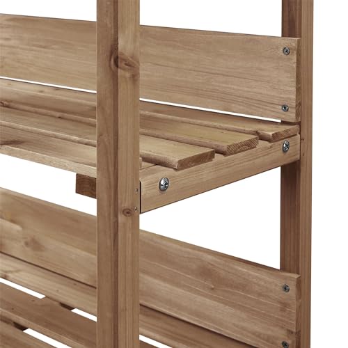 Fir Wood Potting Bench Table with 3 Tier Shelves F3645