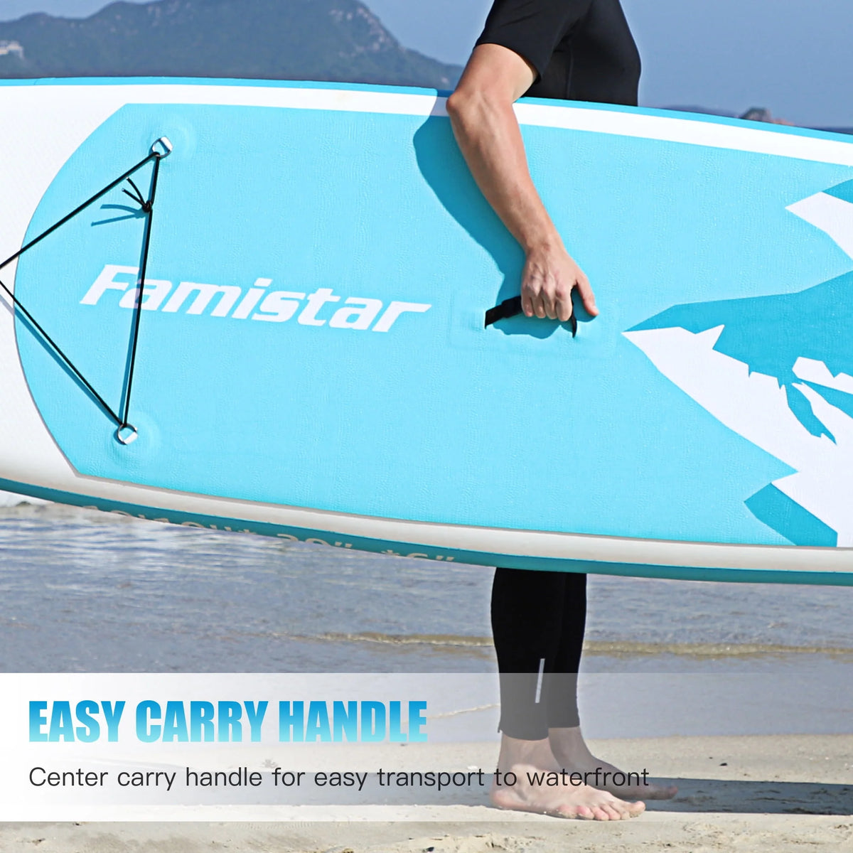 Inflatable Stand Up Paddle Board with 3 Fins, Adjustable Paddle, Pump & Carrying Backpack M341