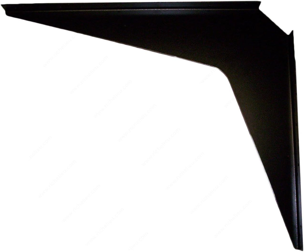 Heavy-Duty Reversible Brackets 1000lb. Load Capacity Black Pack of 2 Z1796
