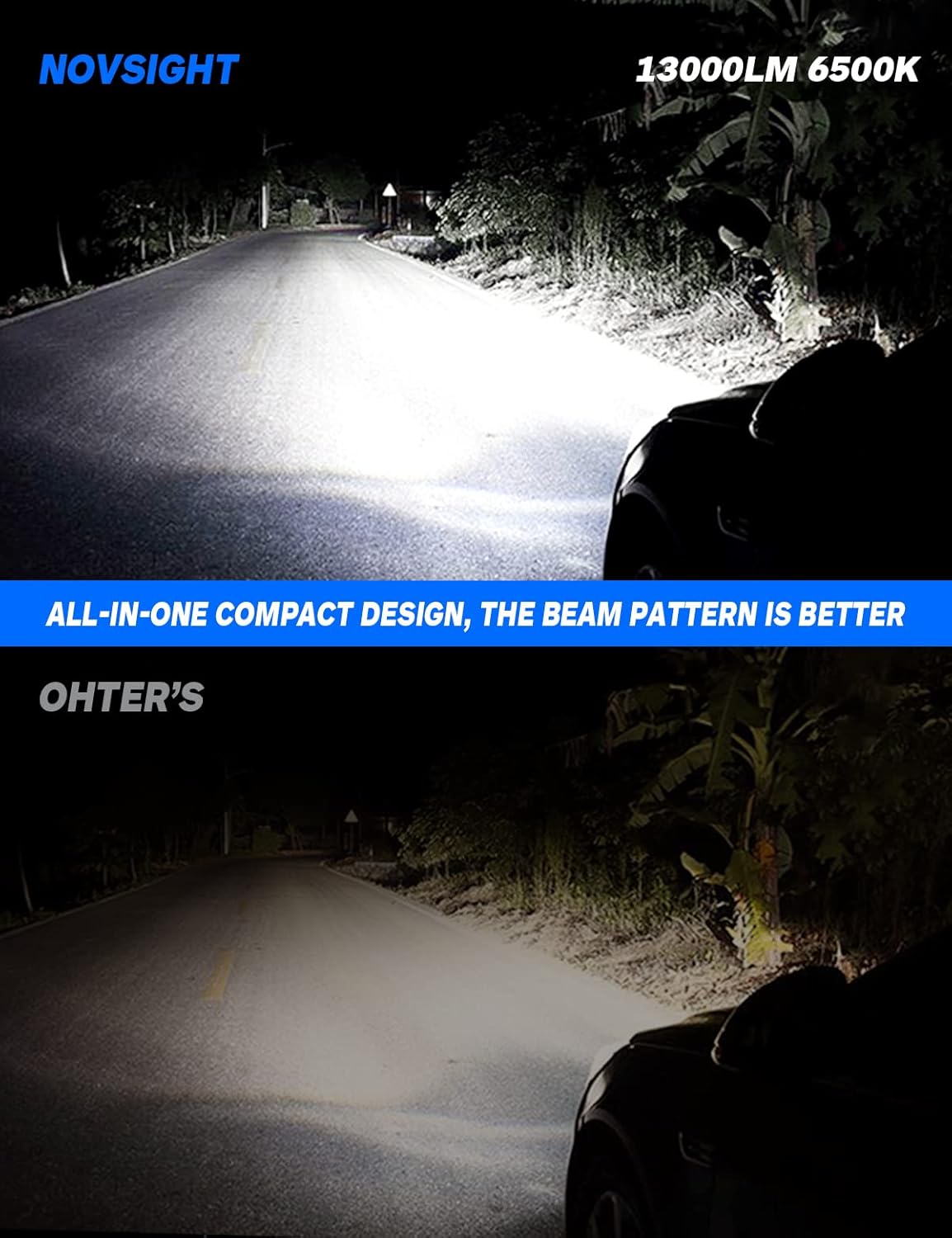 9006/HB4 Low Beam 9005/HB3 High Beam 26000LM 120W LED Headlight Bulbs Combo, 6500K Cool White, Pack of 4 Pack of 2 E998