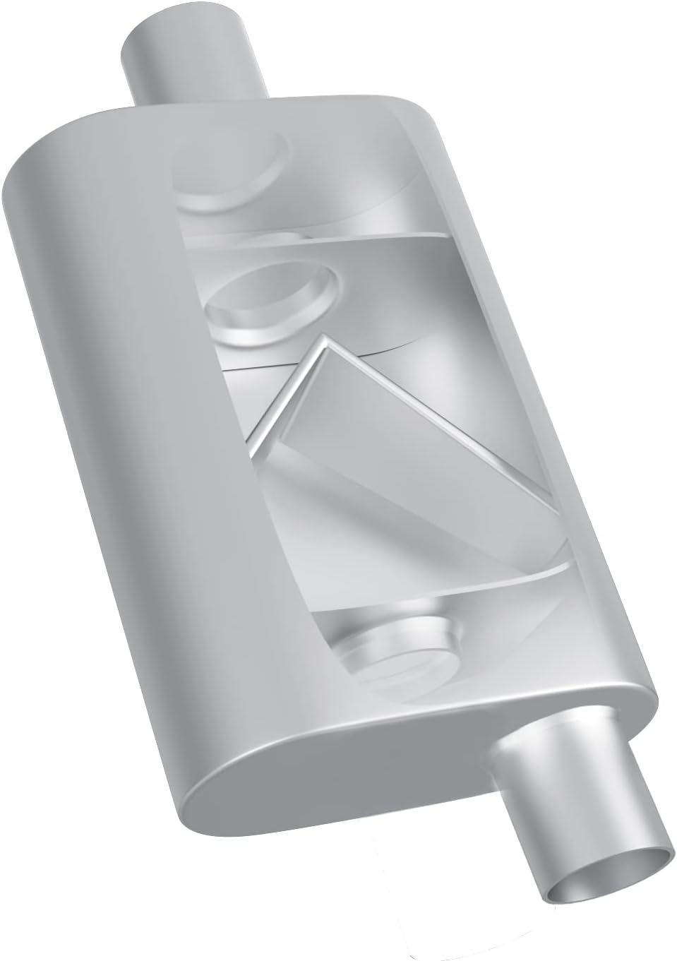 2 inch Inlet/Outlet Dual Chamber Muffler Pack of 2 D316297
