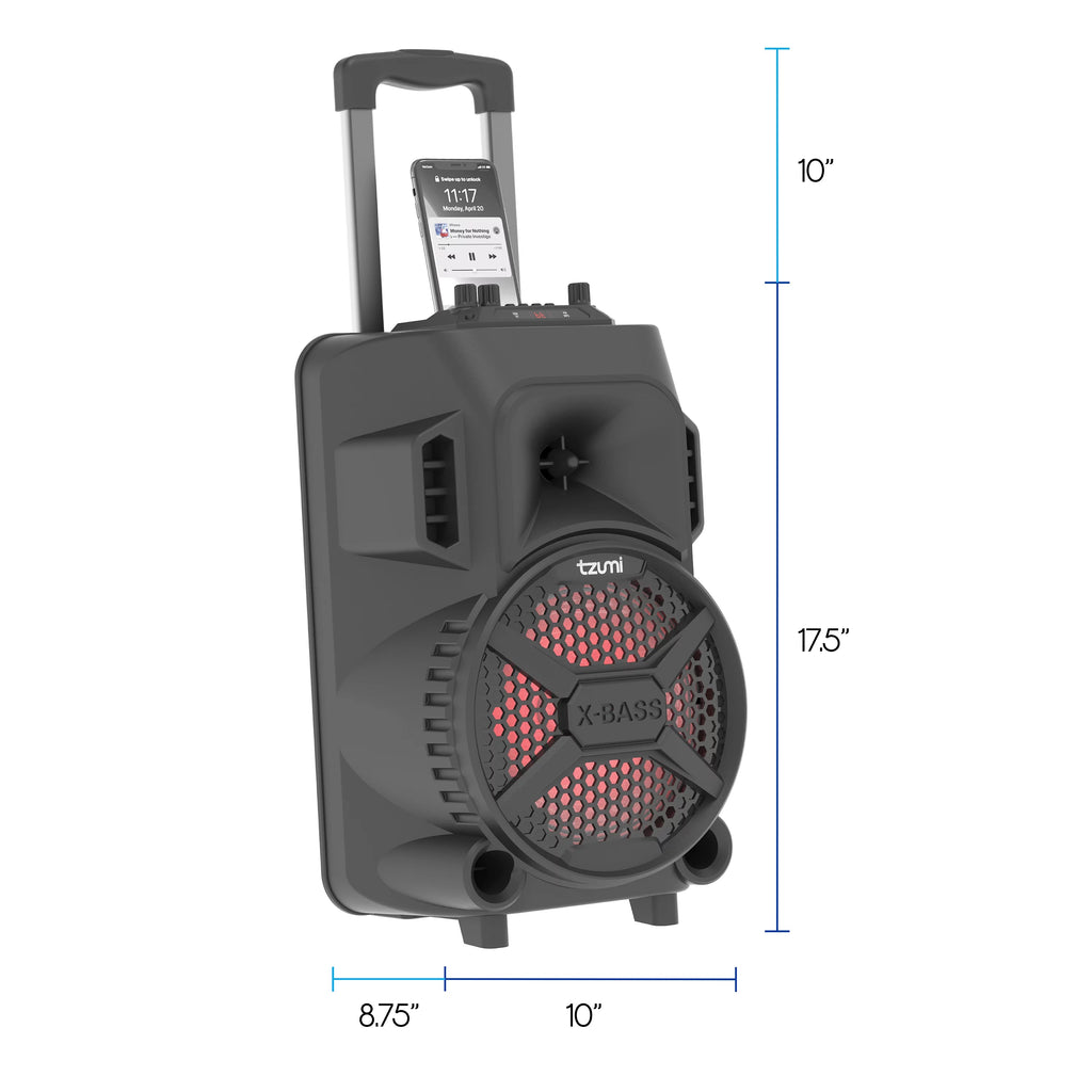 Rechargeable Bluetooth Speaker with 8in. Subwoofer and Microphone F847