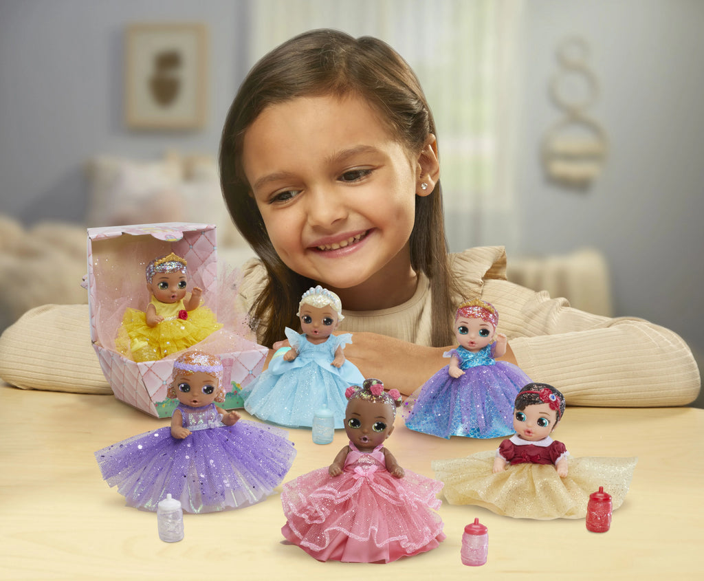 Baby Born Surprise Small Dolls Series 9 with 3 Water Surprises, Princess-Themed Dress, Color Change Diaper, Castle Packaging I994
