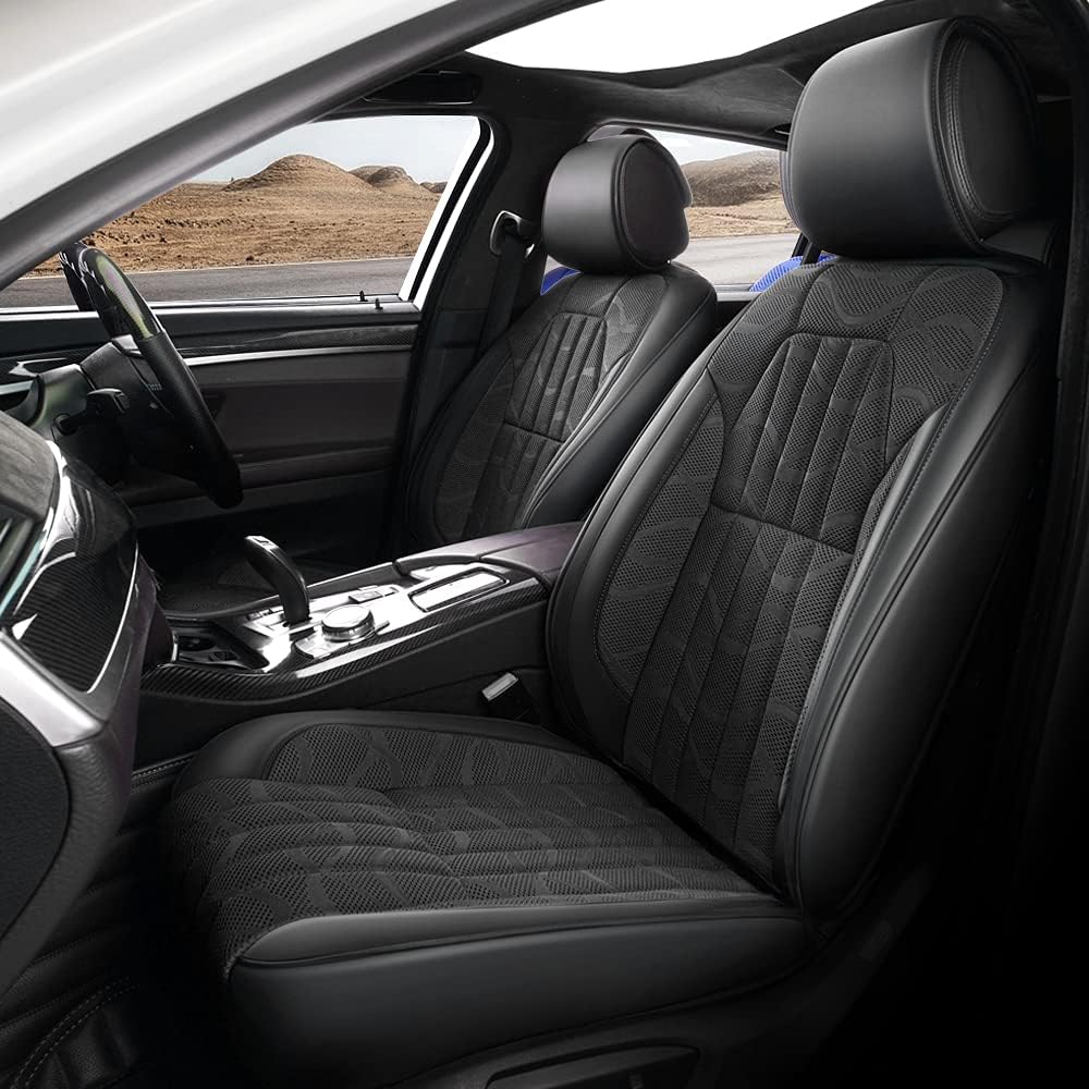 Faux Leather 5 Seats Car Seat Protector Black T53995