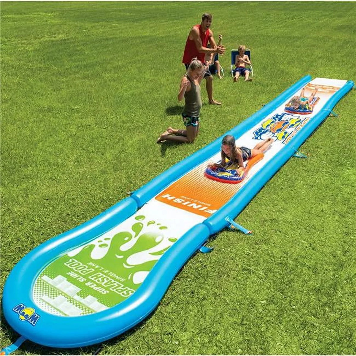 Backyard Lawn Slide with Attached Pool T727008