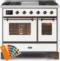40 Dual Fuel Natural Gas Range with Bronze Trim U375