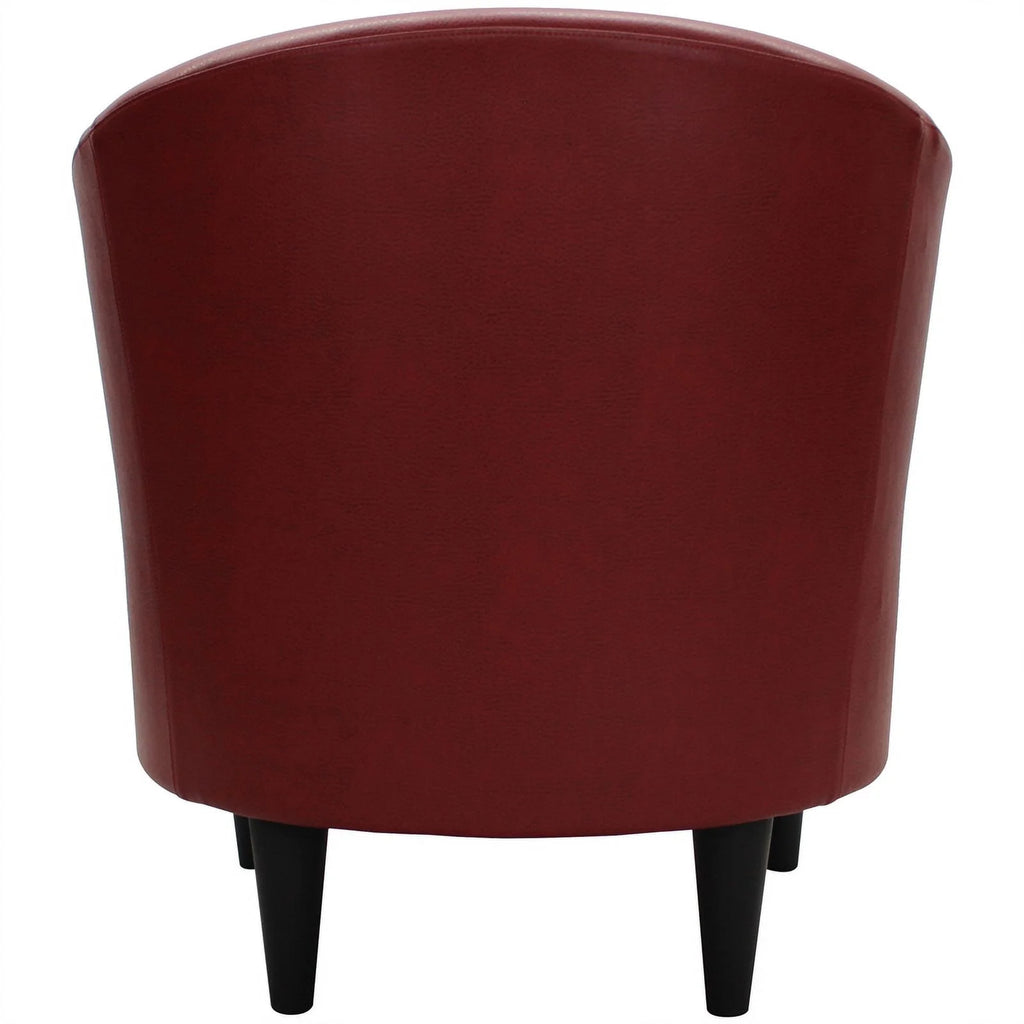 Red Faux Leather Club Chair Z3367
