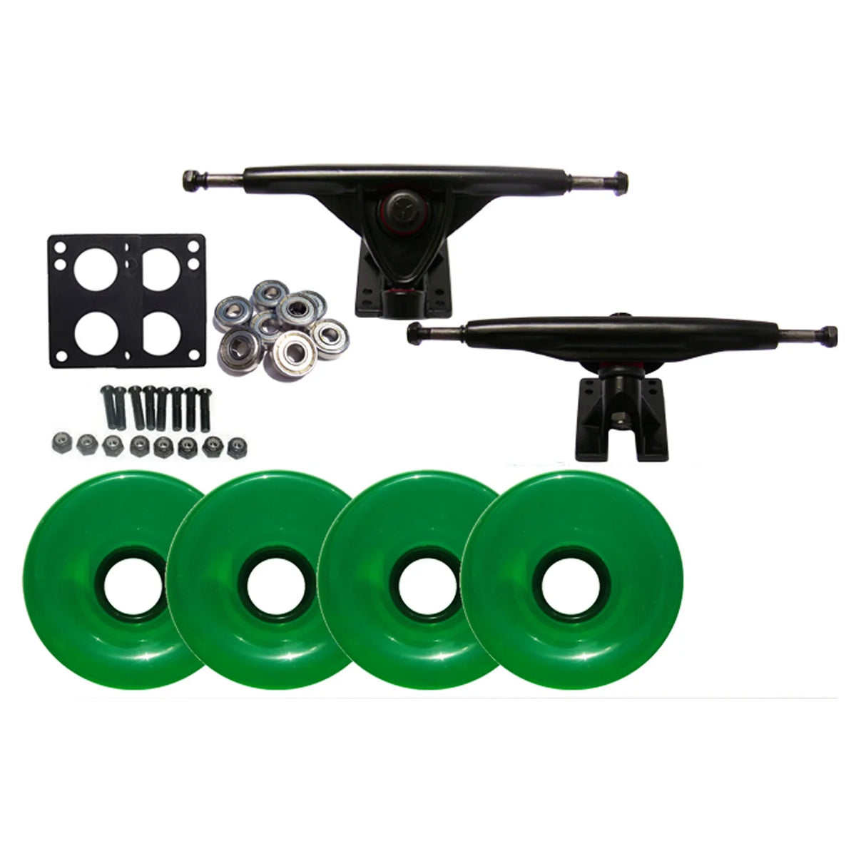 180mm Black Trucks Skateboard with 76mm Wheels O667